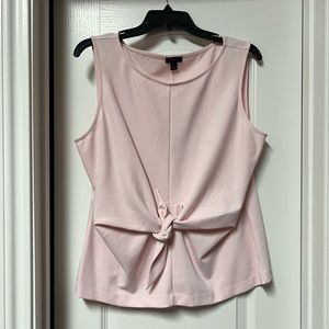 Pink sleeveless top with tie front